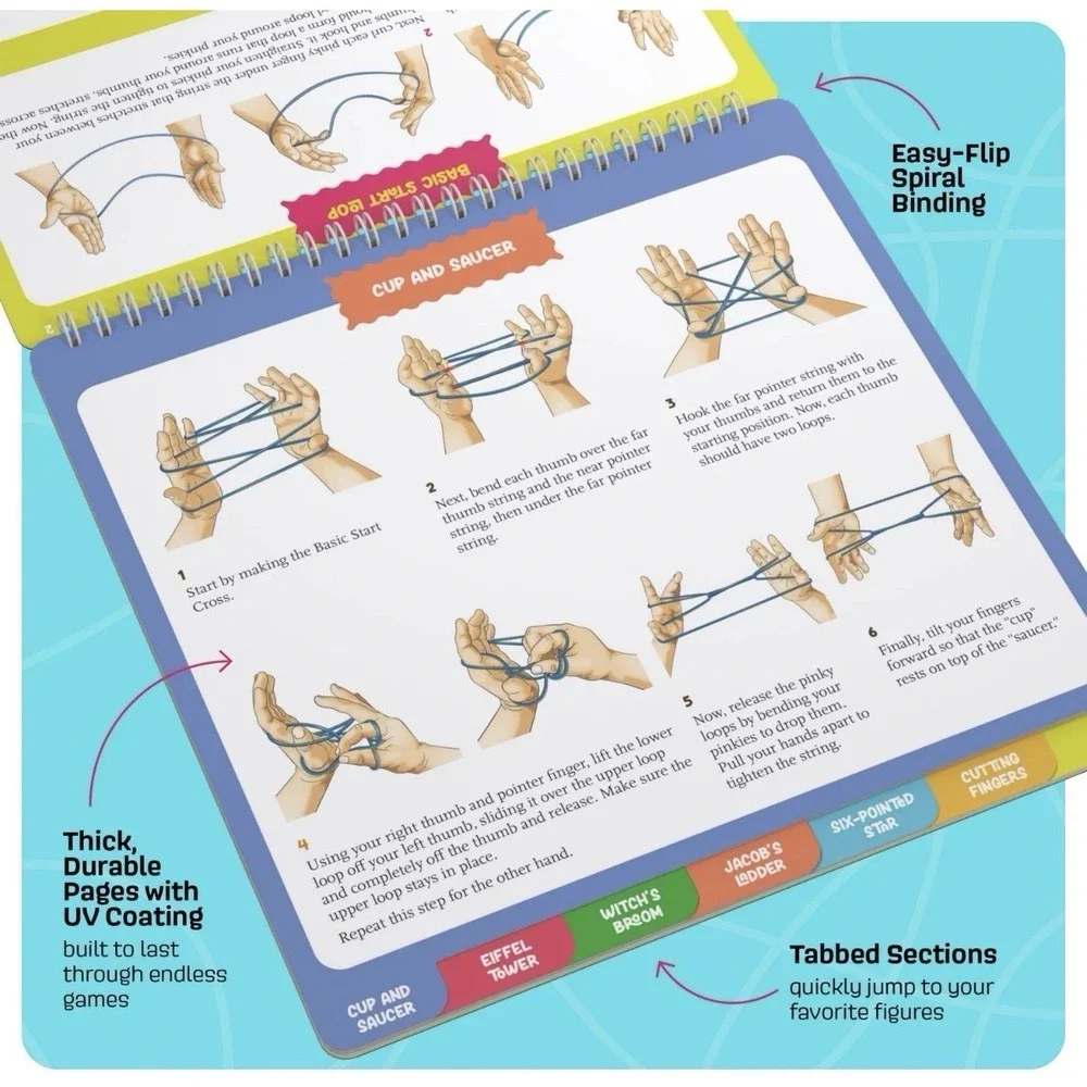 Dan&Darci Cat's Cradle String Game‎ Book w/String - Step by Step Illustrated